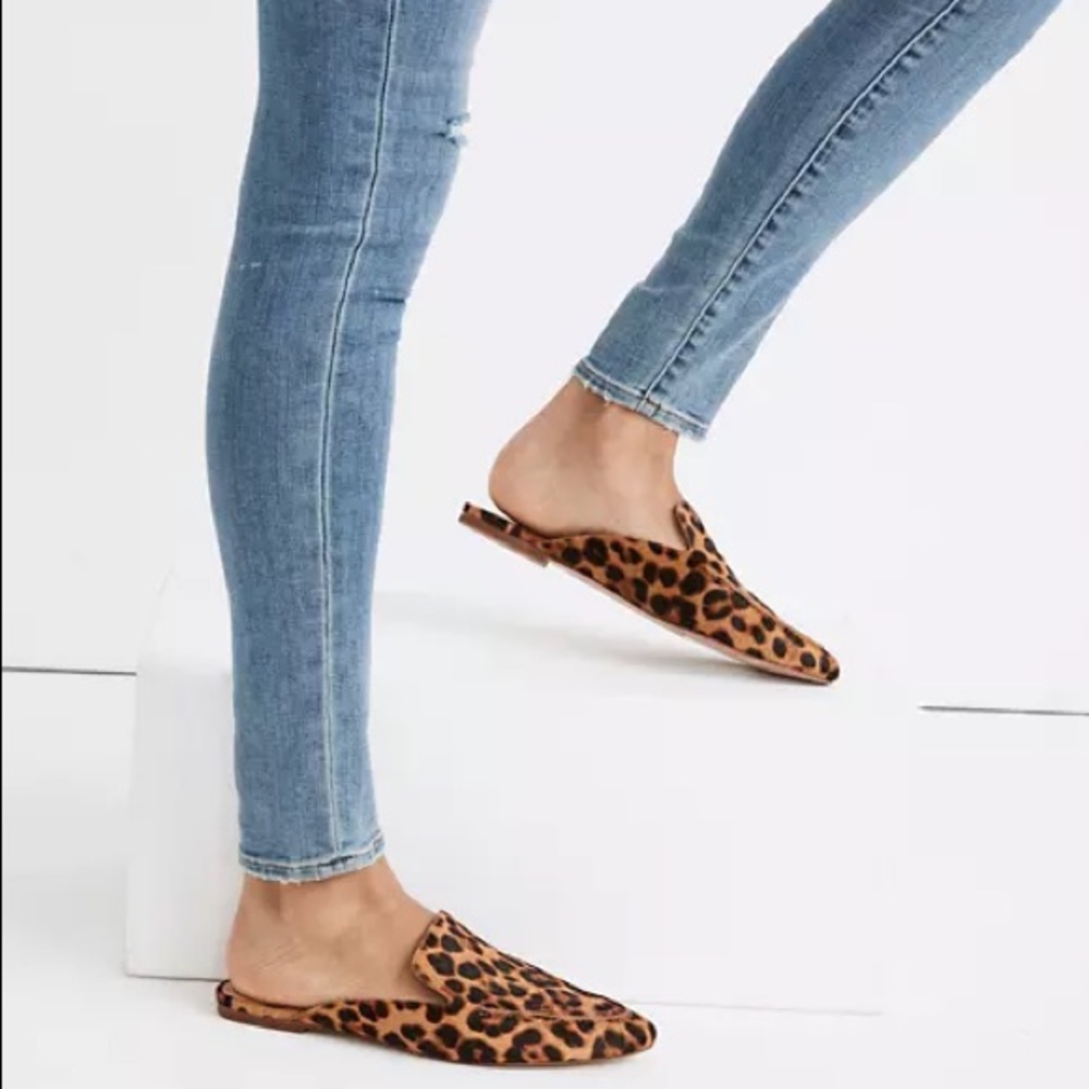 Madewell Frances Skimmer Calf Hair Mules Size 7